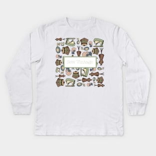 sew vintage 50s notions Kids Long Sleeve T-Shirt